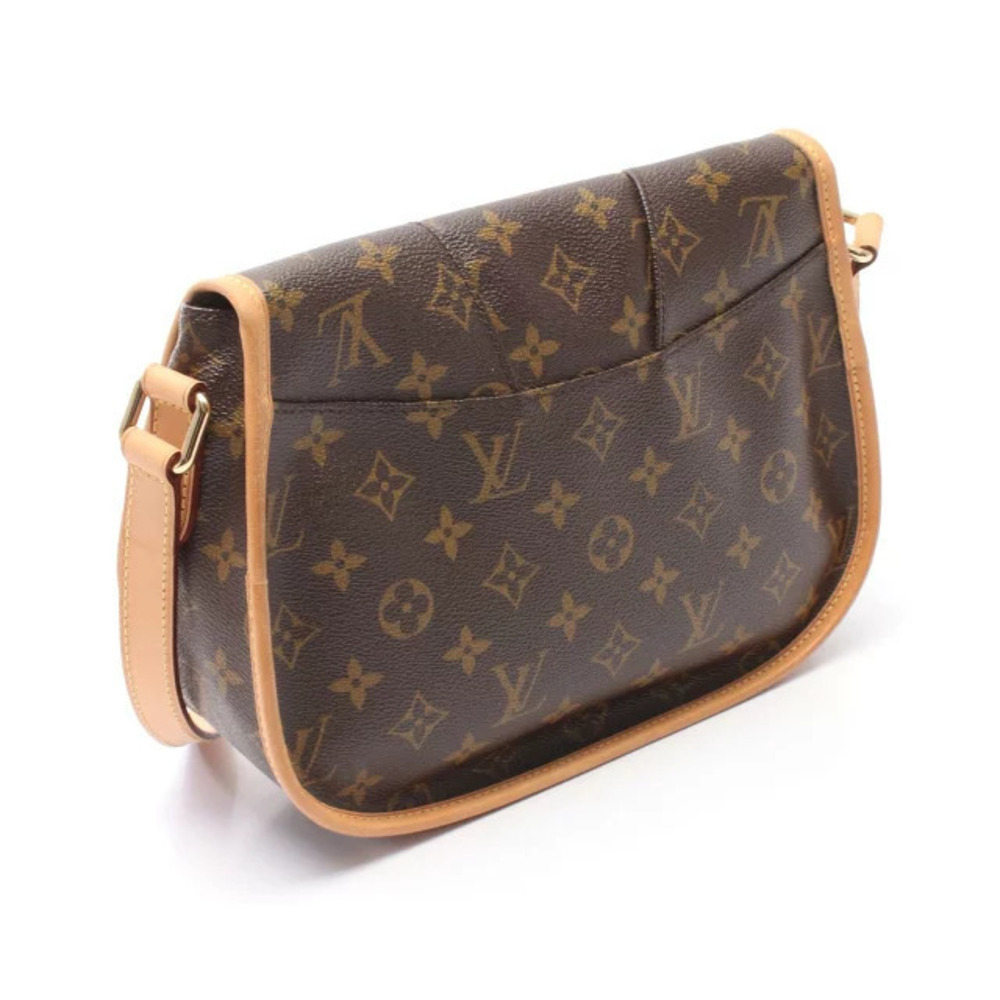 Louis Vuitton Brown Monogram Shoulder Bag Canvas Menilmontant Leather Brown
